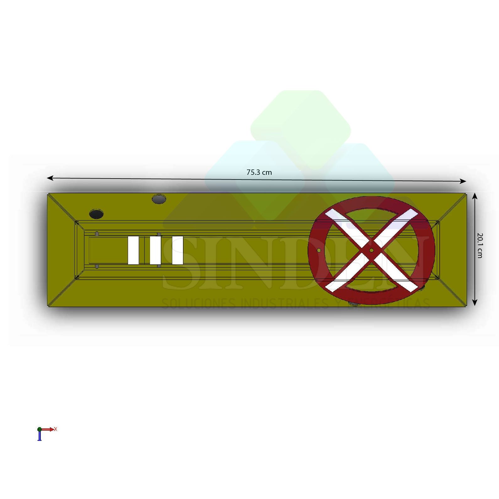 Medidas acostado del Parking Lock PRO v3.2