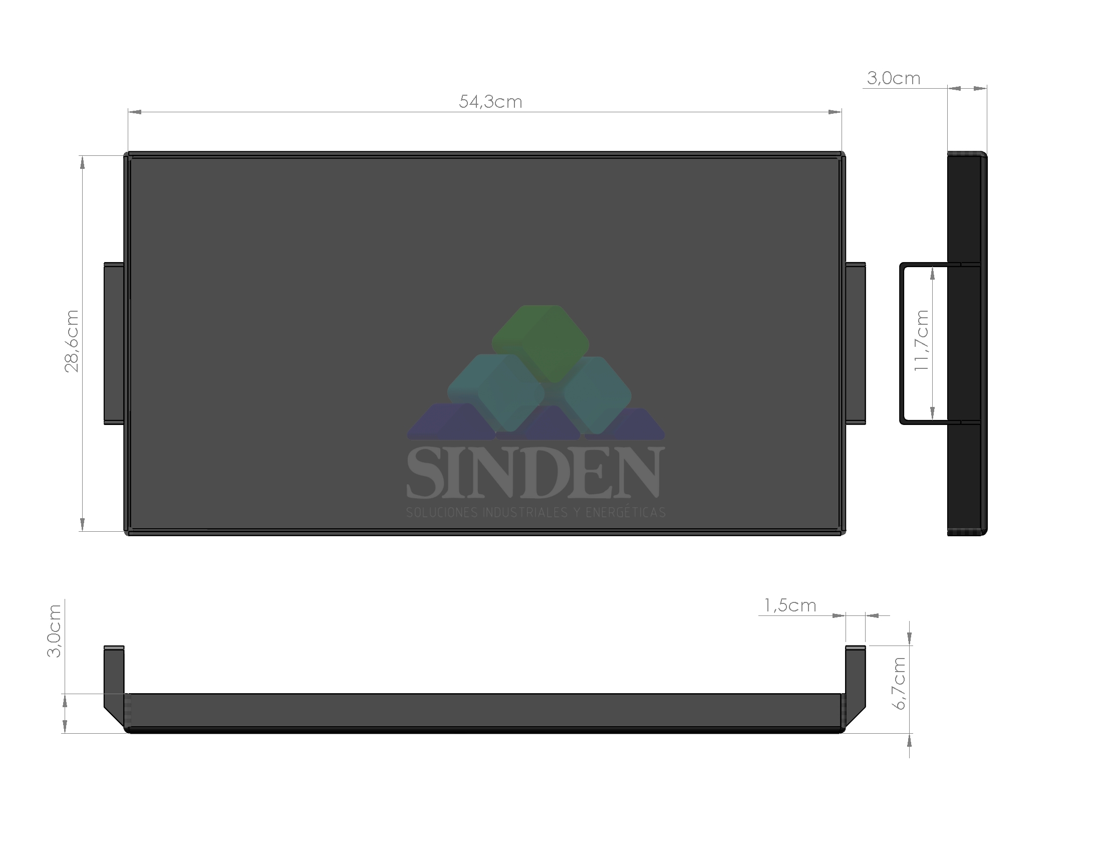 Bandeja asadora fabricada por SINDEN