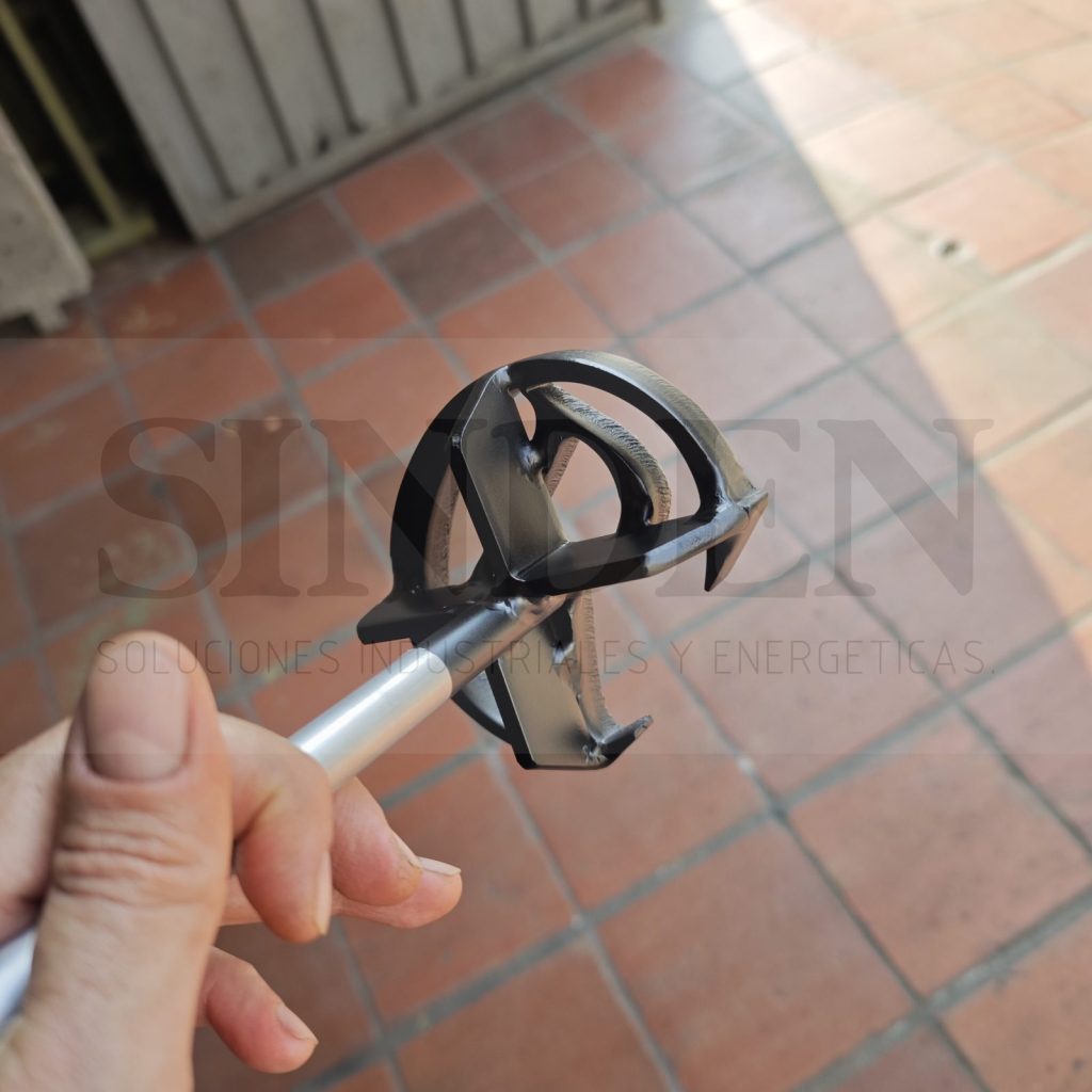 Marca para ganado en acero inoxidable con mango tubular soldado